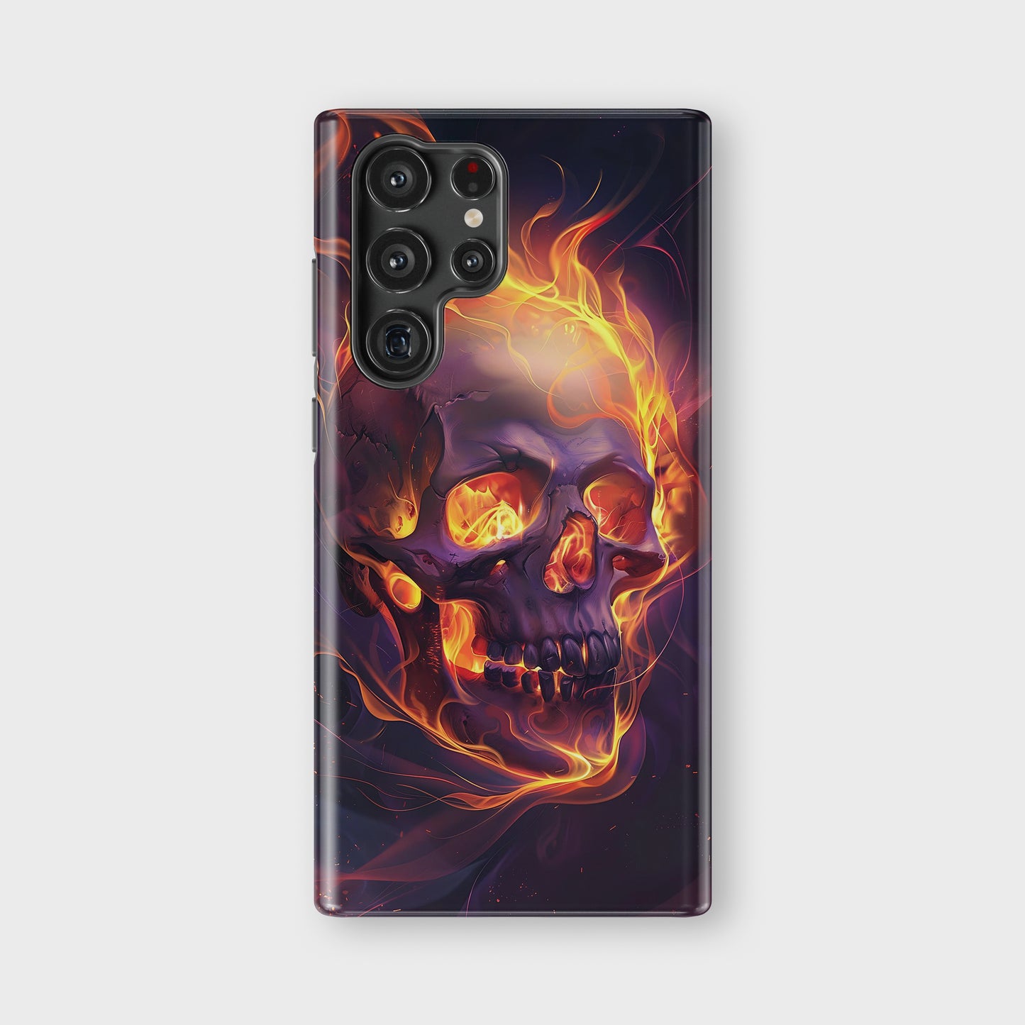 flaming skull